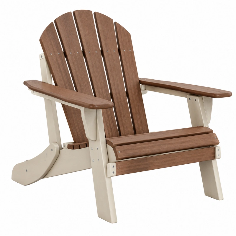 Sedia da giardino Adirondack 83 x 76 x 98 cm in legno marrone/beige per esterno